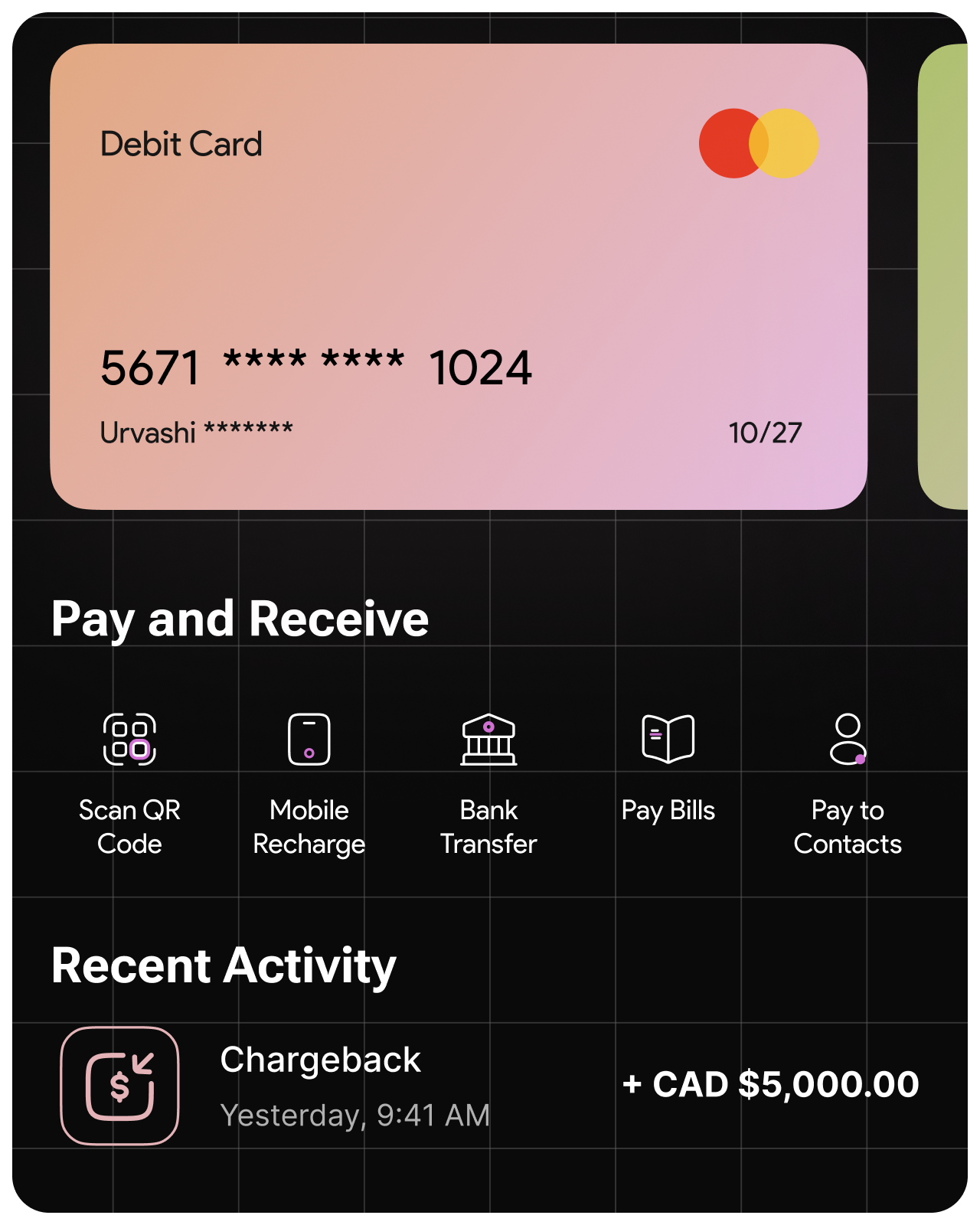 Recovered funds confirmation